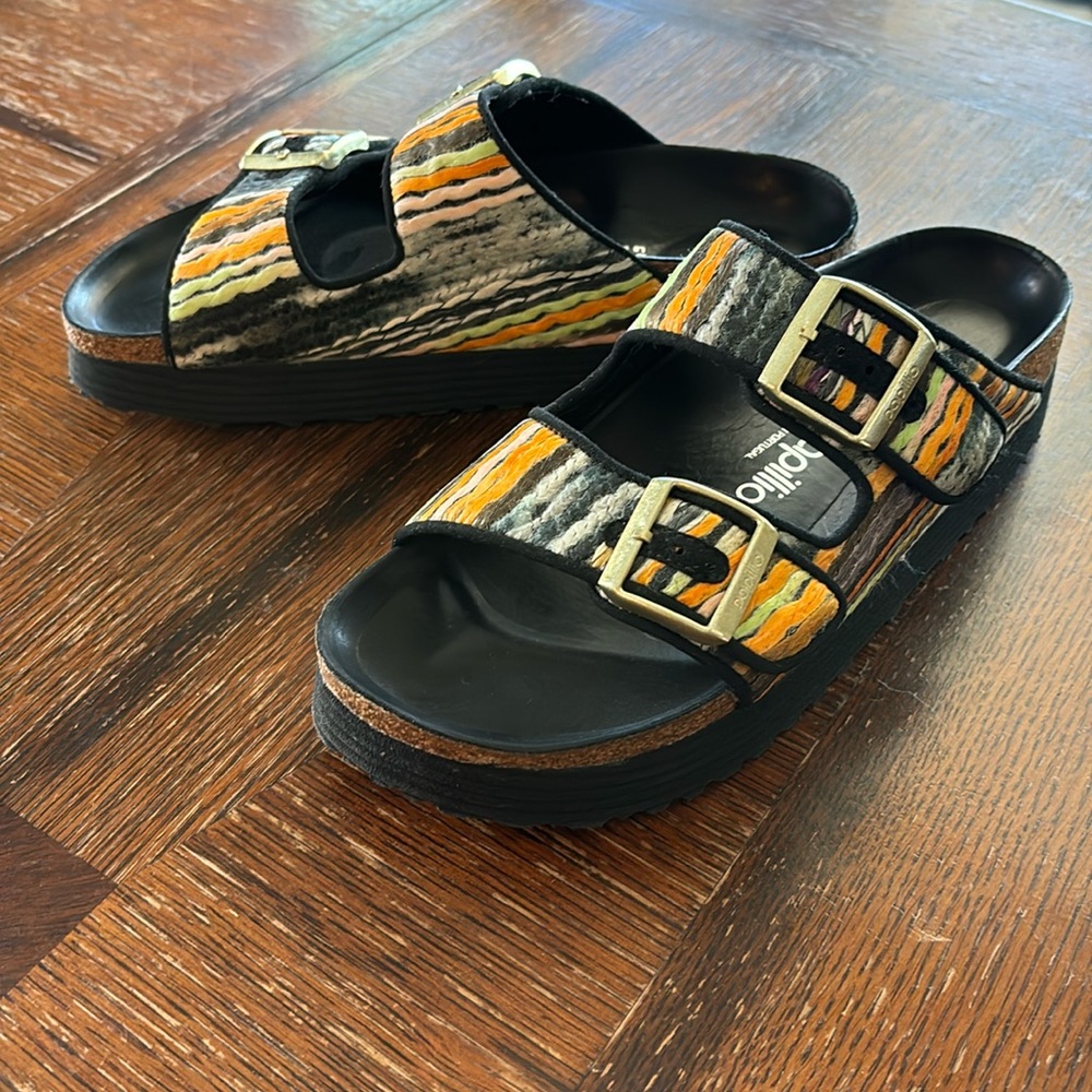 Birkenstock Arizona Papillio women’s platform sandals, size 8-8.5/39